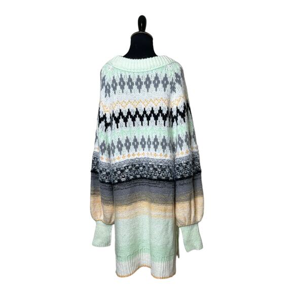 Free People Frozen Forrest Oversize Tunic Sweater Size Small - Picture 11 of 12